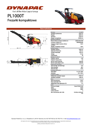 Découpeuse de chaussée Dynapac PL 1000 T