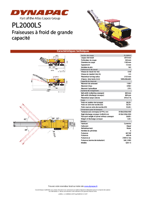 Découpeuse de chaussée Dynapac PL 2000 LS