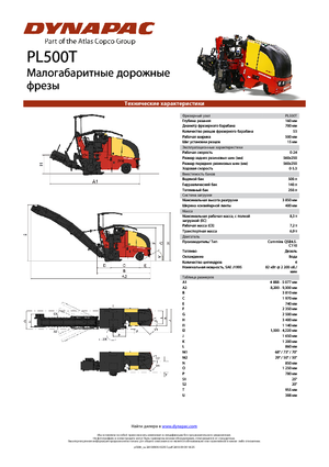 Découpeuse de chaussée Dynapac PL 500 T