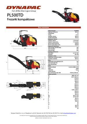 Découpeuse de chaussée Dynapac PL 500 TD