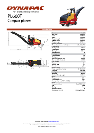 Découpeuse de chaussée Dynapac PL 600 T