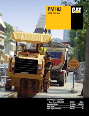 Découpeuse de chaussée Caterpillar PM102