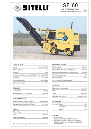 Découpeuse de chaussée Bitelli SF 60