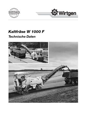 Découpeuse de chaussée Wirtgen W 1000 F