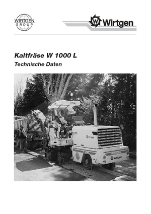 Découpeuse de chaussée Wirtgen W 1000 L