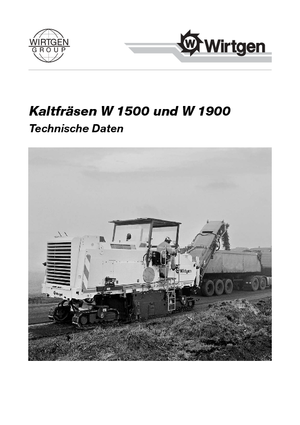 Découpeuse de chaussée Wirtgen W 1500