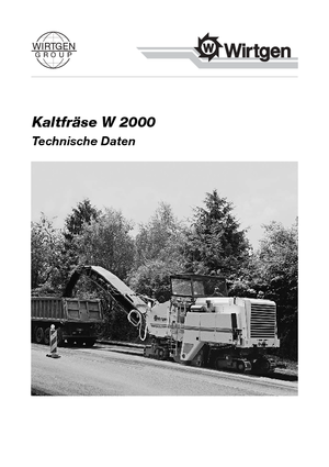 Découpeuse de chaussée Wirtgen W 2000