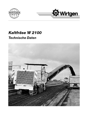 Découpeuse de chaussée Wirtgen W 2100