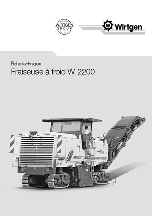 Découpeuse de chaussée Wirtgen W 2200