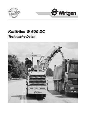 Découpeuse de chaussée Wirtgen W 600 DC
