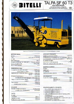 Découpeuse de chaussée Bitelli SF 60 T3