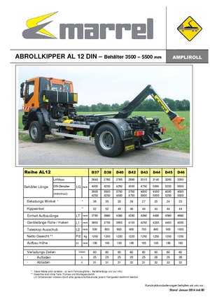 Bennes basculantes Marrel AL 12 DIN 44 B