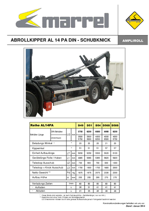 Bennes basculantes Marrel AL 14 PA DIN 49 B