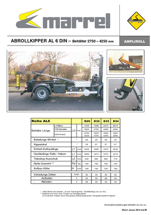 Bennes basculantes Marrel AL 6 DIN 34 B