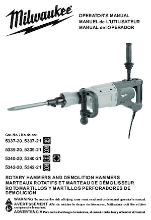 Marteaux rotatifs Milwaukee 5340-21