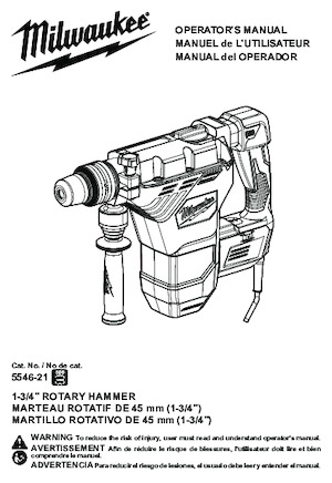 Marteaux rotatifs Milwaukee 5546-21
