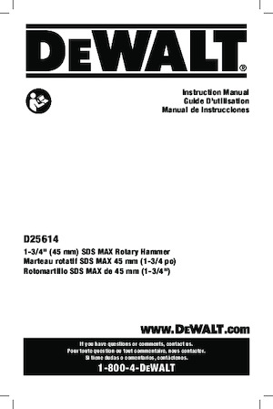 Marteaux rotatifs DEWALT D25614K