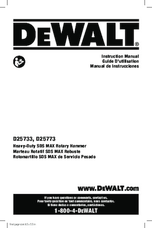Marteaux rotatifs DEWALT D25773K