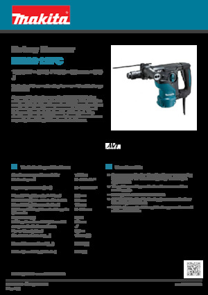 Marteaux rotatifs Makita HR3012FC