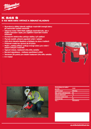 Marteaux rotatifs Milwaukee K 545 S