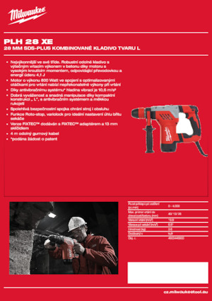 Marteaux rotatifs Milwaukee PLH 28 XE