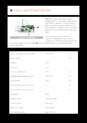 Andaineurs rotatifs Pronar ZKP 300 