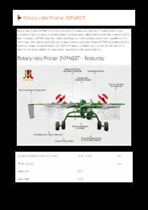 Andaineurs rotatifs Pronar ZKP 460T