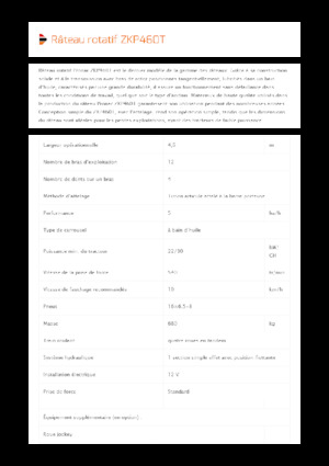 Andaineurs rotatifs Pronar ZKP 460T