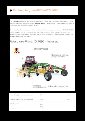 Andaineurs rotatifs Pronar ZKP 690