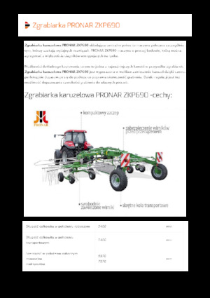 Andaineurs rotatifs Pronar ZKP 690
