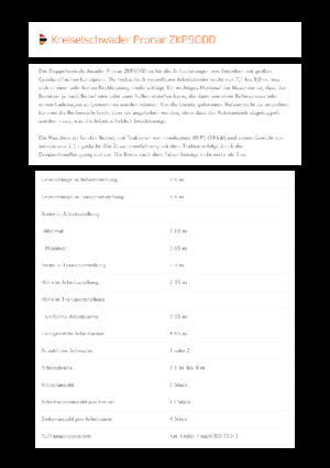 Andaineurs rotatifs Pronar ZKP 900D