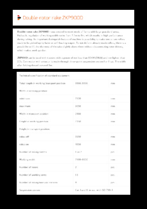 Andaineurs rotatifs Pronar ZKP 900D