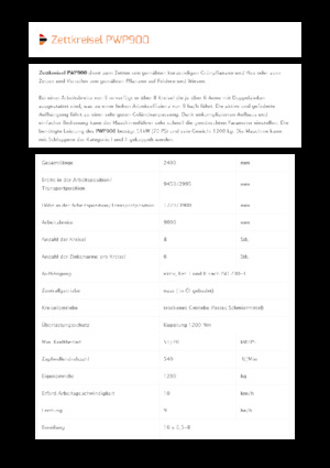 Faneuses rotatives Pronar PWP 900