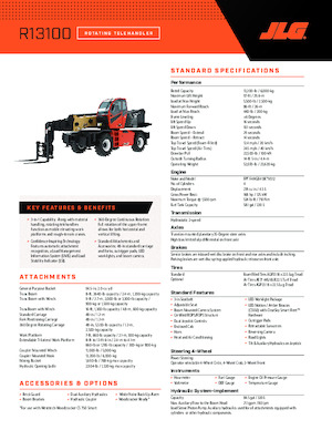 Chariot Élévateur avec châssis tounant JLG R13100