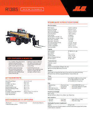 Chariot Élévateur avec châssis tounant JLG R1385