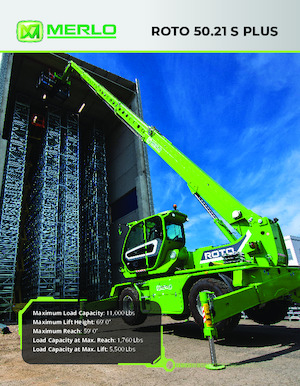 Chariot Élévateur avec châssis tounant Merlo Roto 50.21 S PLUS