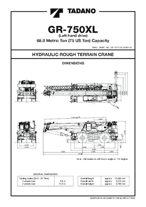 Grues tous-terrains Tadano GR-750XL-3