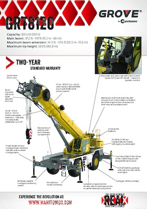 Grues tous-terrains Grove GRT8120