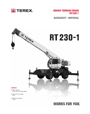 Grues tous-terrains Terex Bendini RT 230-1