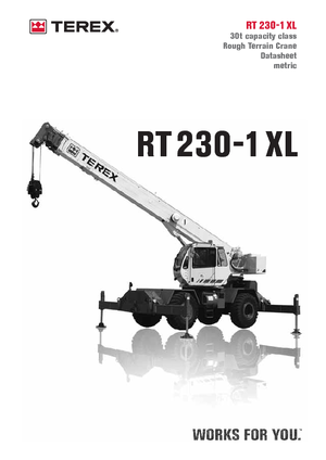 Grues tous-terrains Terex Bendini RT 230-1 XL