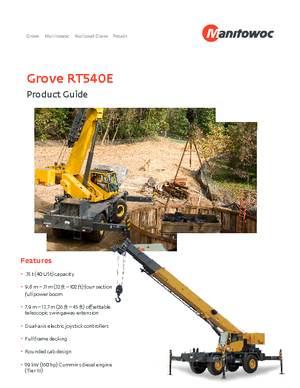 Grues tous-terrains Grove RT540E 