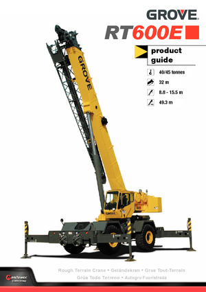 Grues tous-terrains Grove RT 600 E