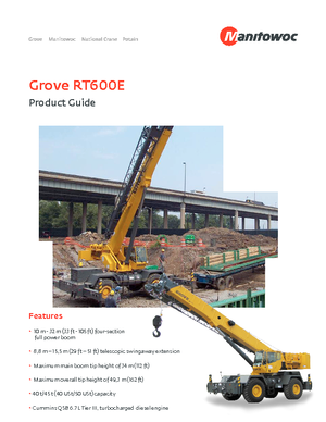 Grues tous-terrains Grove RT 600 E
