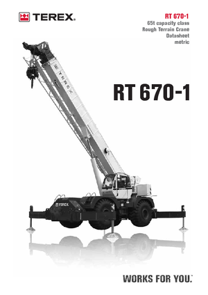Grues tous-terrains Terex Bendini RT 670