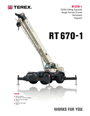 Grues tous-terrains Terex Bendini RT 670