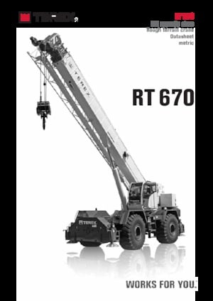 Grues tous-terrains TEREX CRANES RT 670