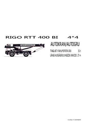 Grues tous-terrains RIGO RTT 400