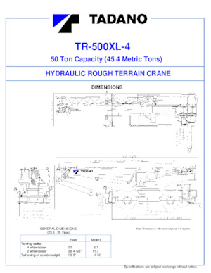 Grues tous-terrains Tadano TR-500XL-4