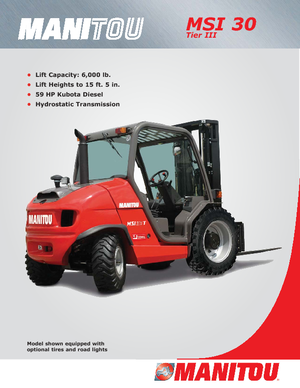 Chariots élévateurs tout terrain Manitou MSI 30 T
