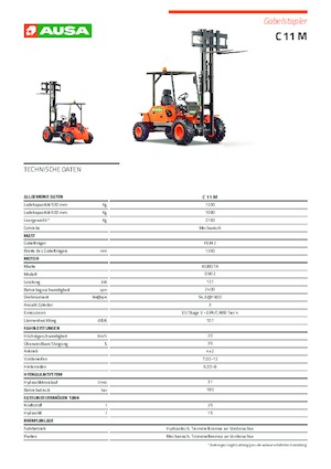 Chariots élévateurs tout terrain Ausa C 11 M